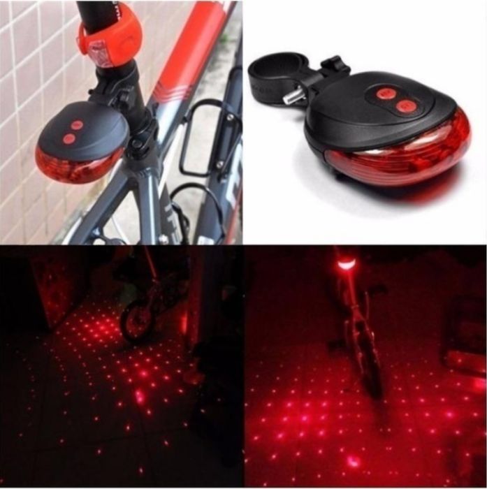 Farolim traseiro LED e laser's para bicicleta (NOVO AINDA COM CAIXA)