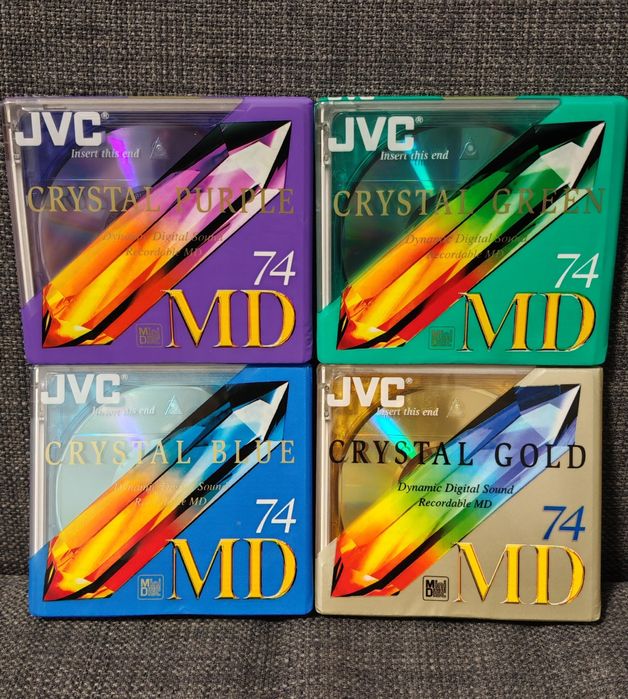 Minidisc минидиски JVC Crystal 74 min 4 шт