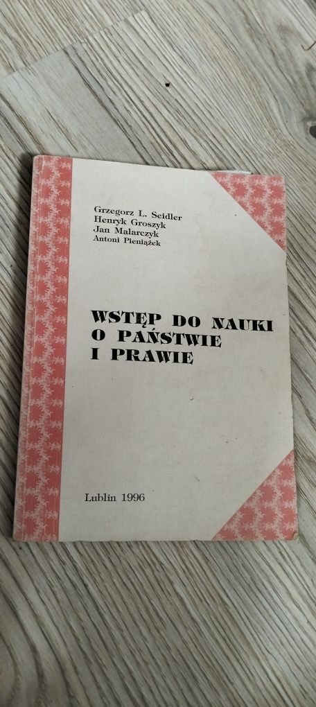 Wstęp do nauki o państwie i prawie zejdler groszyk