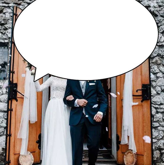 Dwuczęściowa klasyczna suknia ślubna, styl boho, firma MeLove