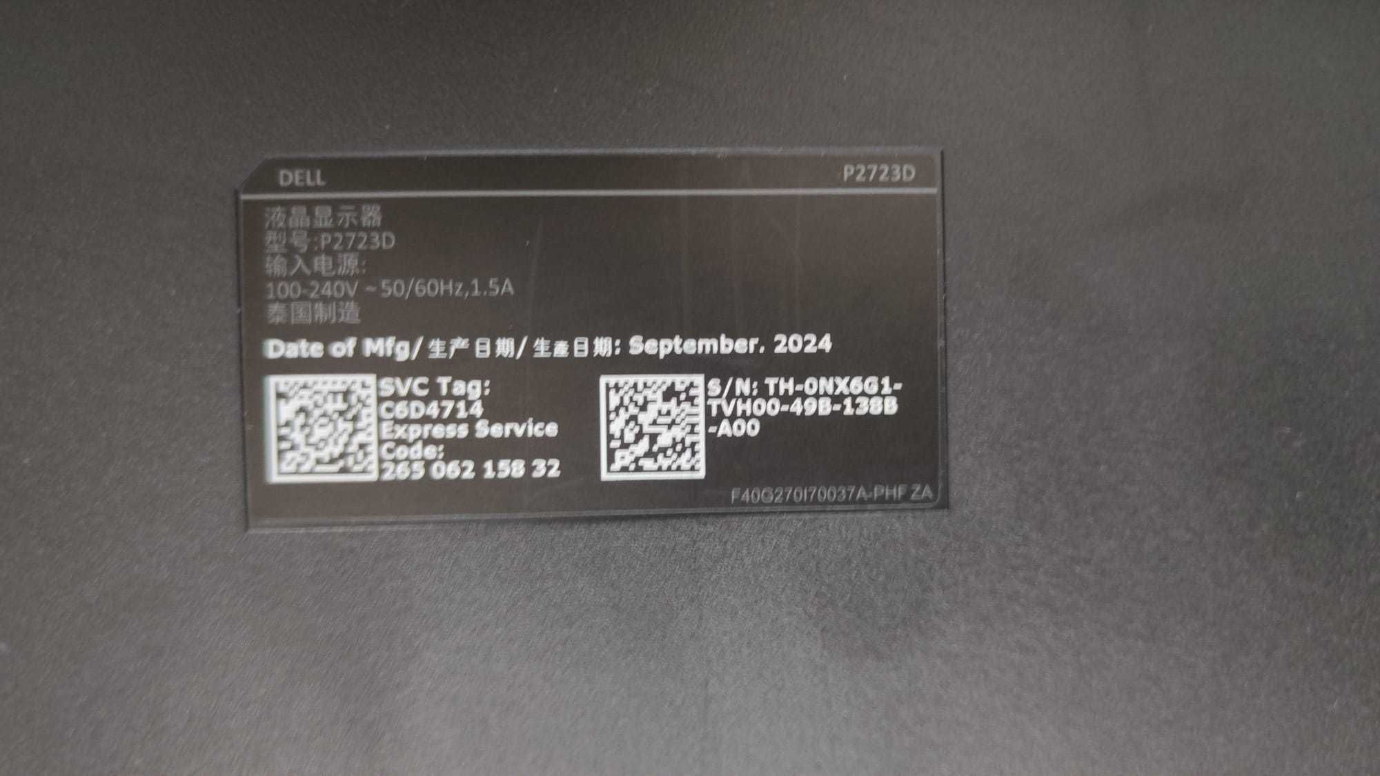 Monitor Dell P2723D  Używany