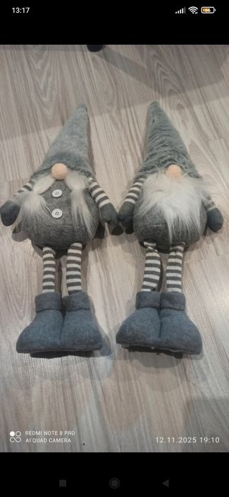 zestaw para 2 krasnali święta Mikołaj skrzaty