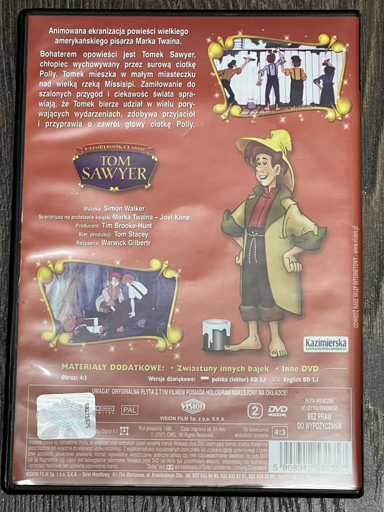 Najpiękniejsze baśnie i legendy Przygody Tomka Sawyera DVD