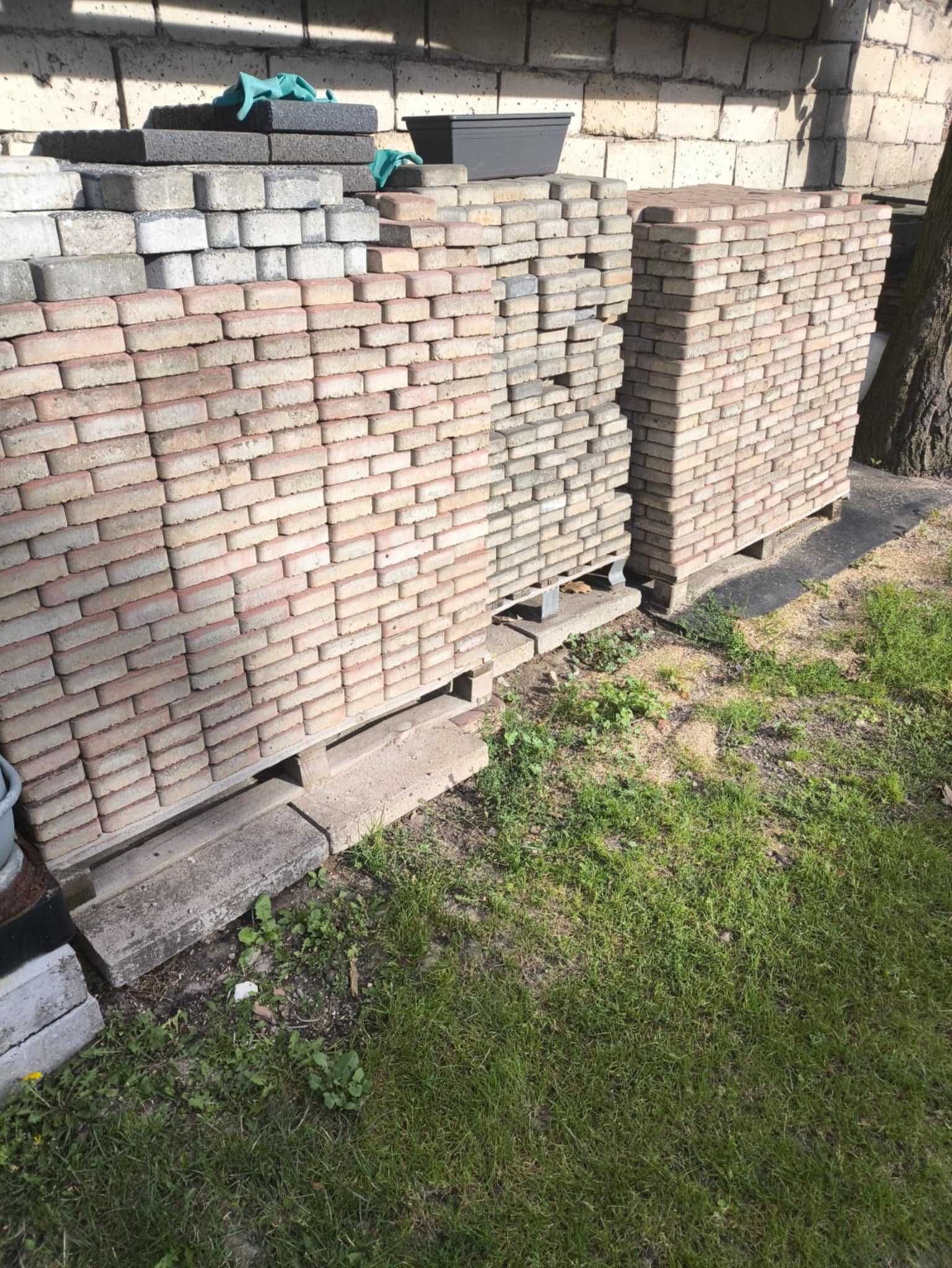Kostka brukowa 40mm czerwona i szara