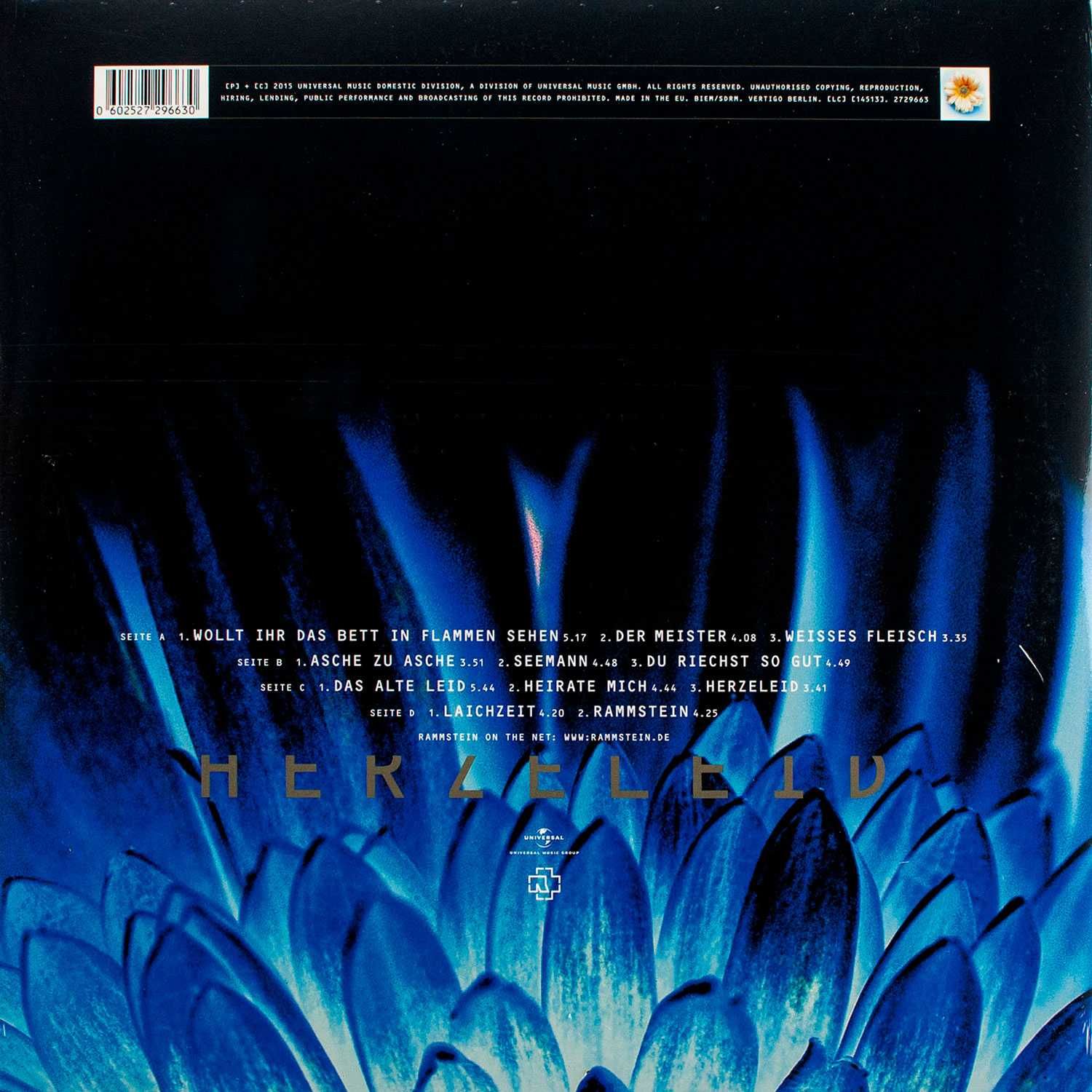 Rammstein, двойные альбомы 2LP на виниле 180gr.