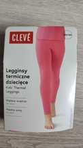 Legginsy termiczne ocieplane różowe 134/140
