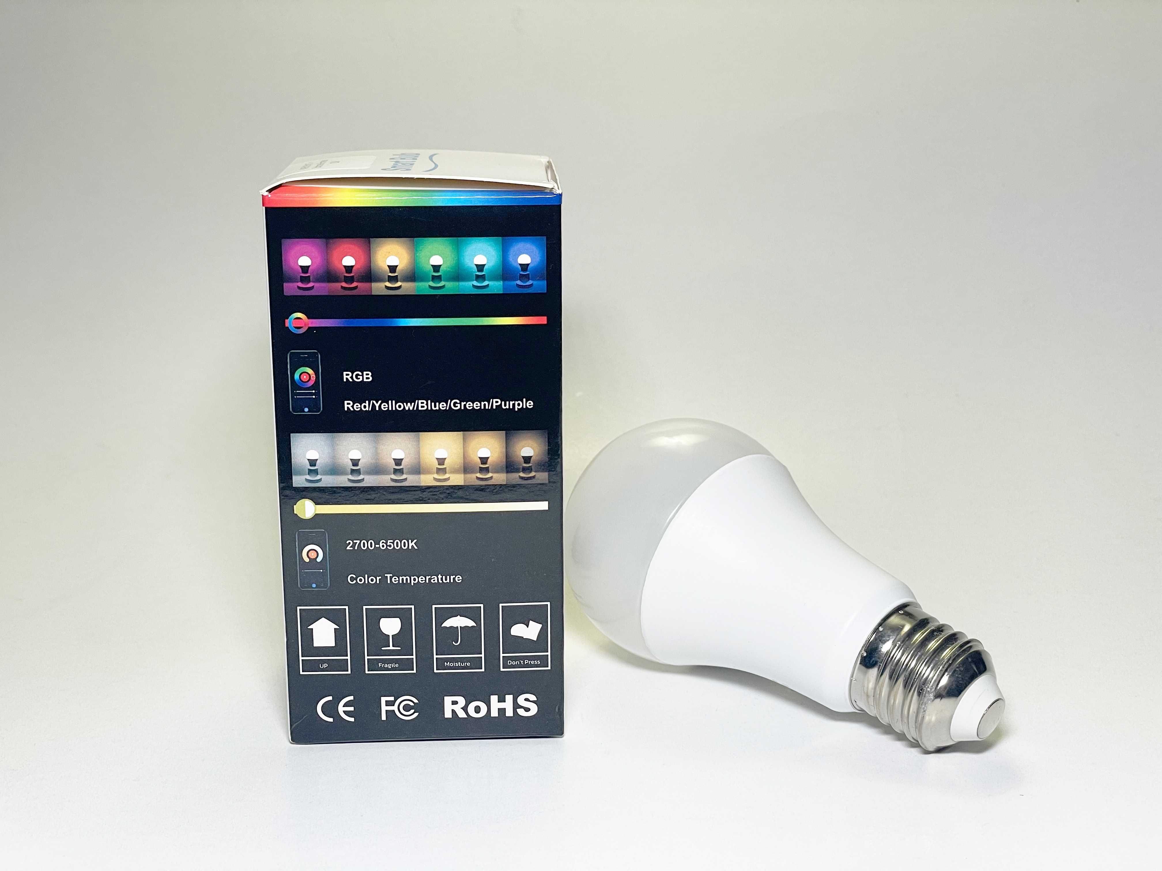 2 Lâmpadas LED Inteligente Wi-Fi RGB