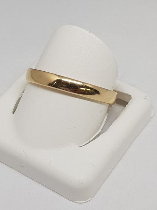 Złota półokrągła obrączka złoto 585 Rozmiar 21