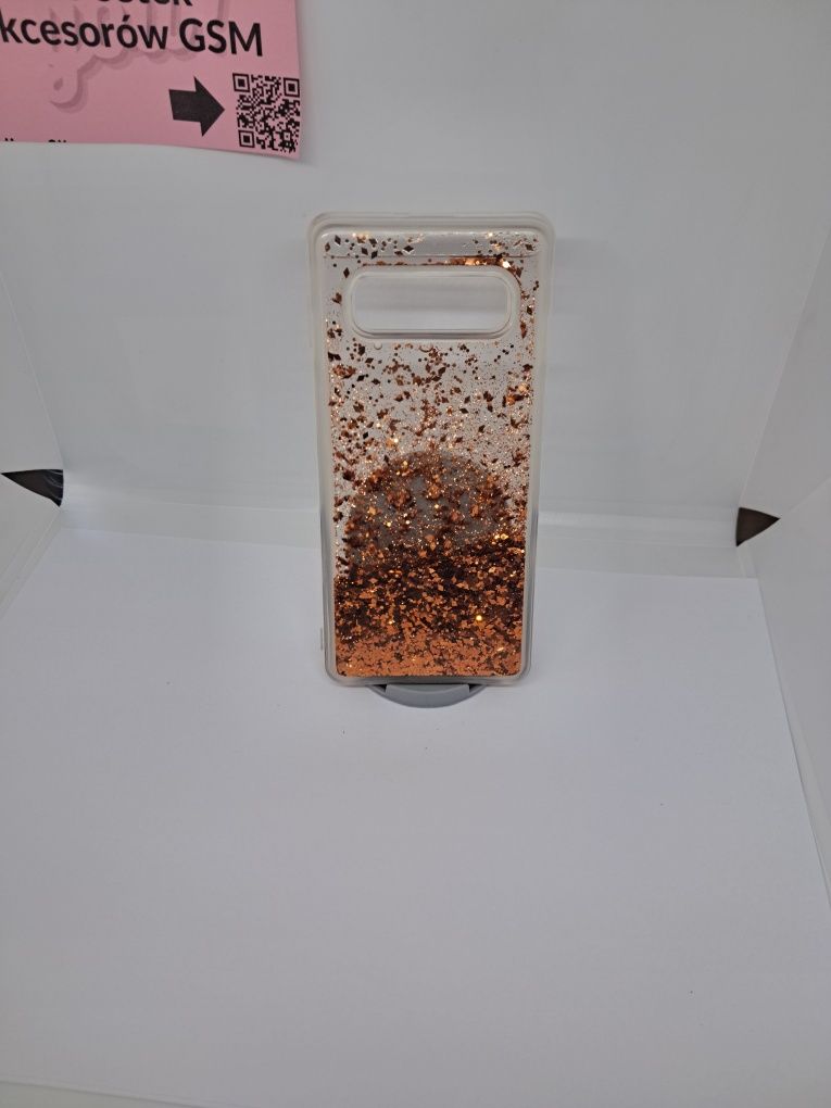 Etui na telefon Samsung S10 + wodny brokat