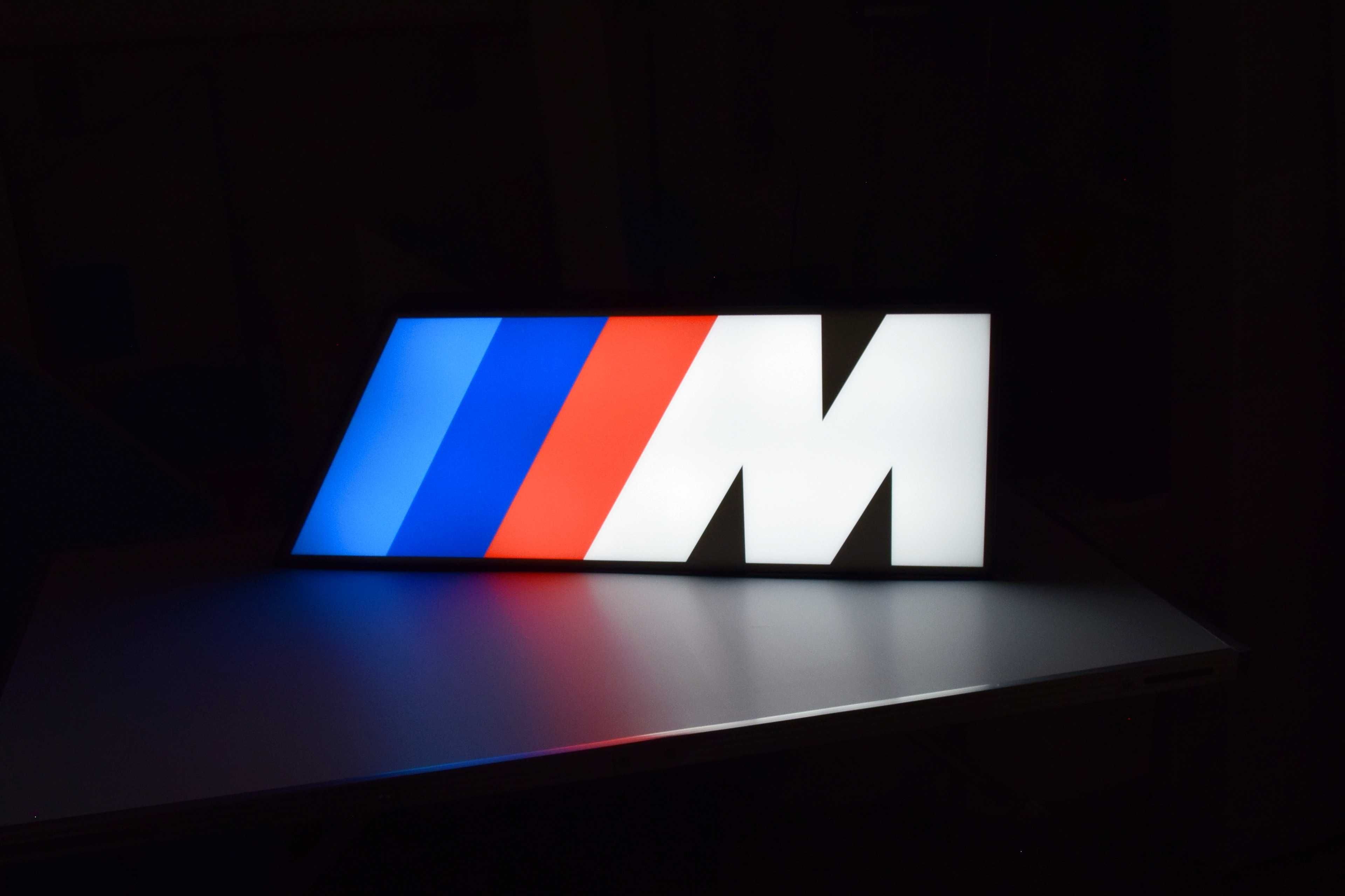 LED Neon BMW M-Power, Logo BMW, Podświetlana Reklama do warsztatu, 3D