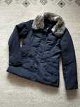 38р. Мягкий пуховик-куртка, меховой воротник tommy hilfiger