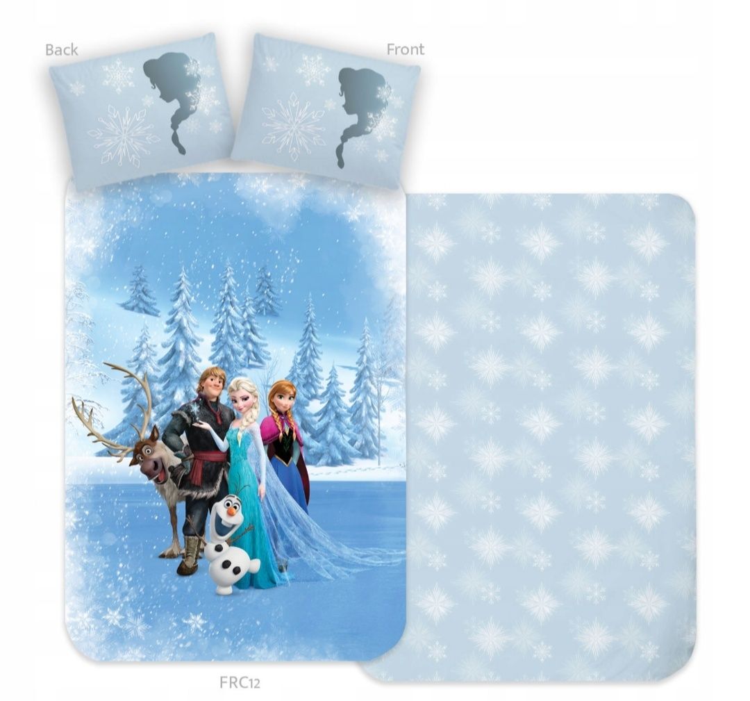 Nowa pościel dziecięca FROZEN, Kraina Lodu – 100 × 135 cm + 40 × 60 cm