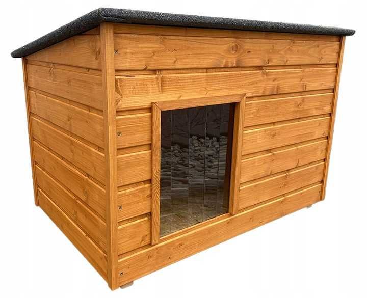 NOWA BUDA DLA PSA Duża Ocieplona Podłoga i Dach 2XL 96 x 65 Teak