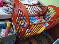 Łóżeczko dla dziecka 125x65 wraz z materacem 120x60 i matą wodoodporną