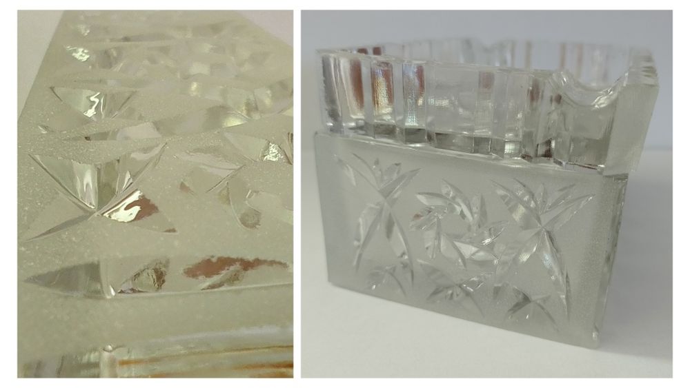 Popielniczka kryształ z PRL. Szkatułka szklana