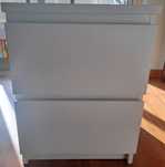 MALM Cómoda c/2 gavetas, branco