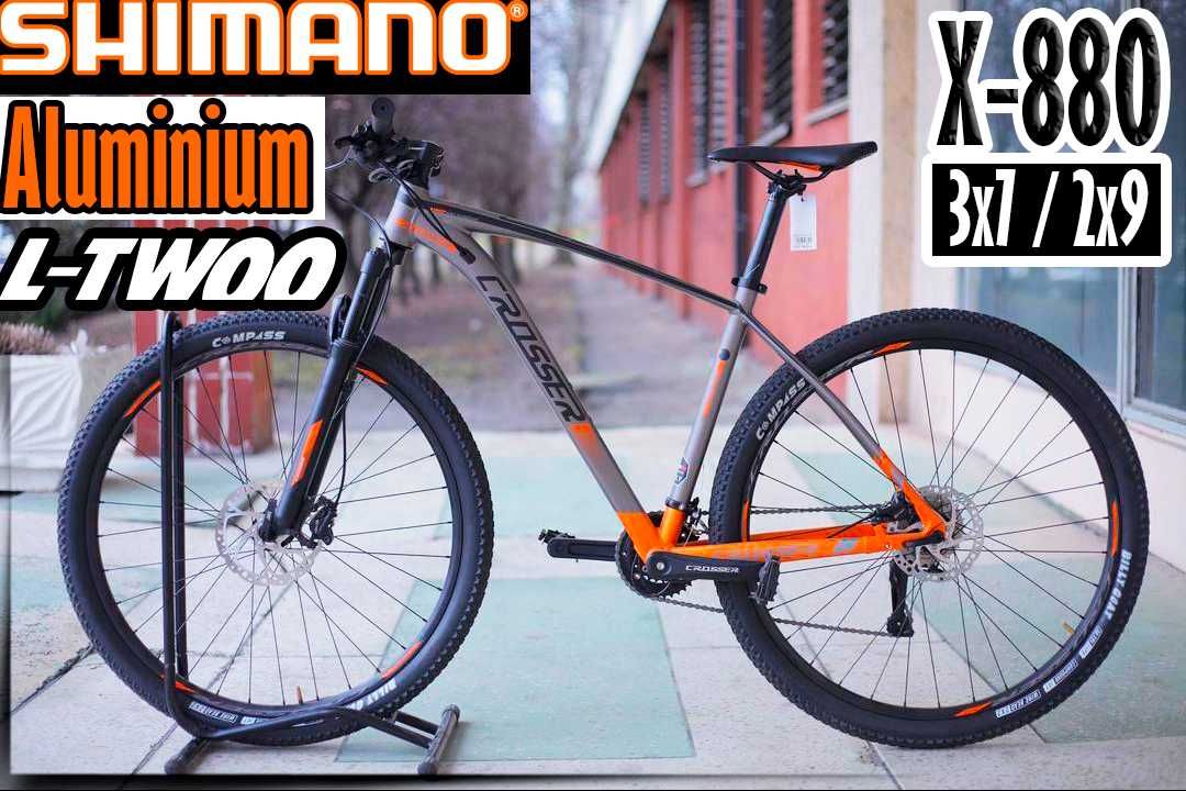 Гірський алюмінієвий велосипед 29 Crosser x880 гідравліка 2x9 Shimano