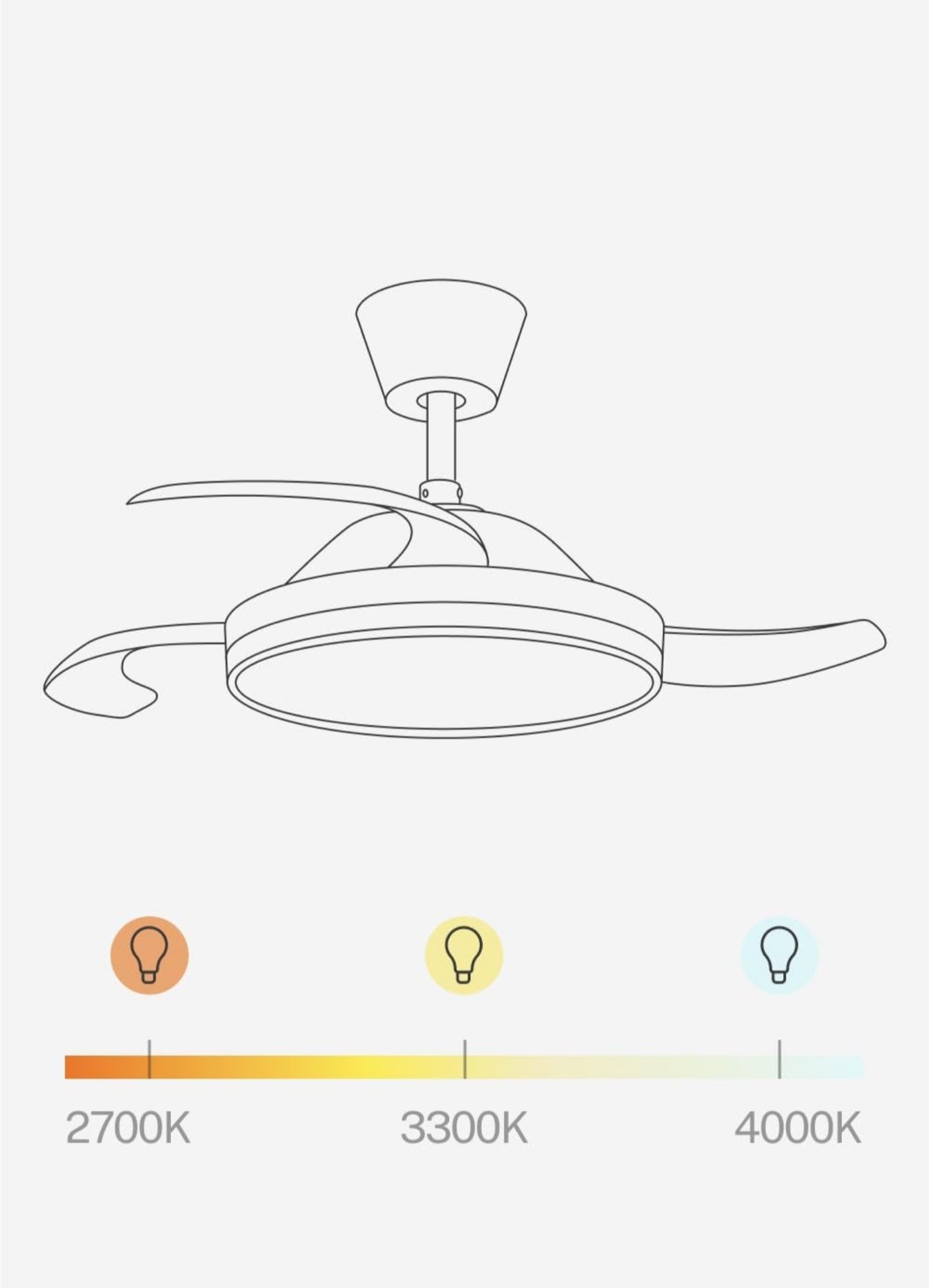 Ventilador de teto com luz CREATE