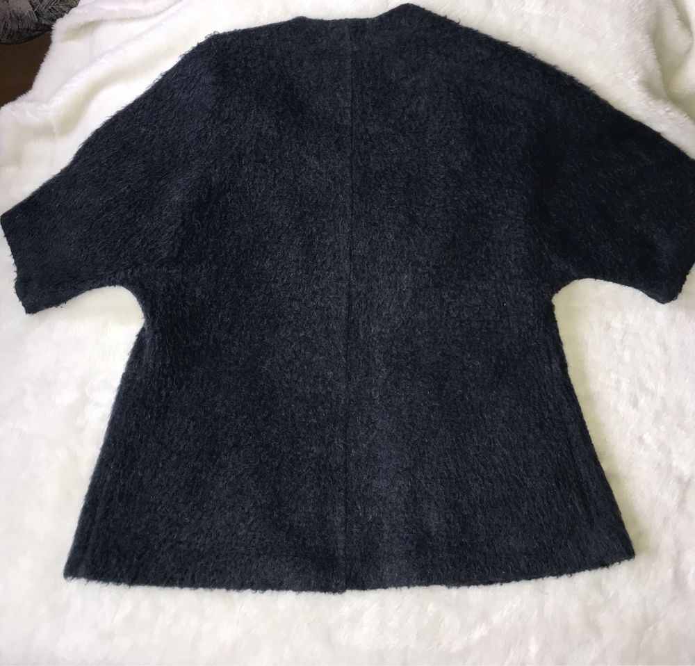 Kardigran sweter długi bez zapięcia rękawy3/4 h&m