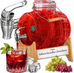 Nowy!!! Beczka Szklana z  Kranikiem 3L Kuketo