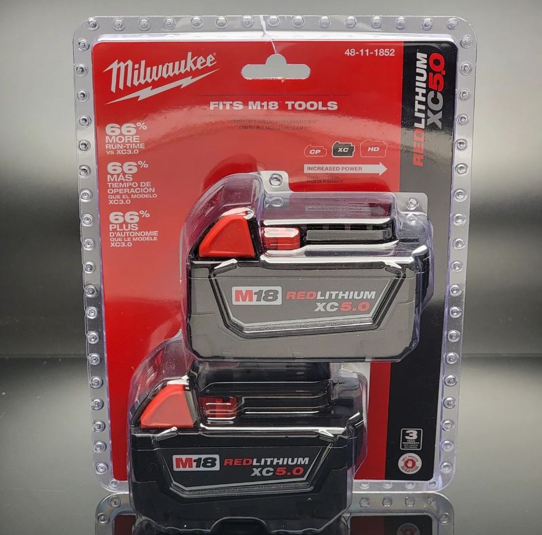 Новый аккумулятор батарея Milwaukee 5 Ah 18V 48-11-1850