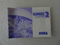 Antigo manual de instruções Sonic The Hedgehog 2 - Sega Mega Drive