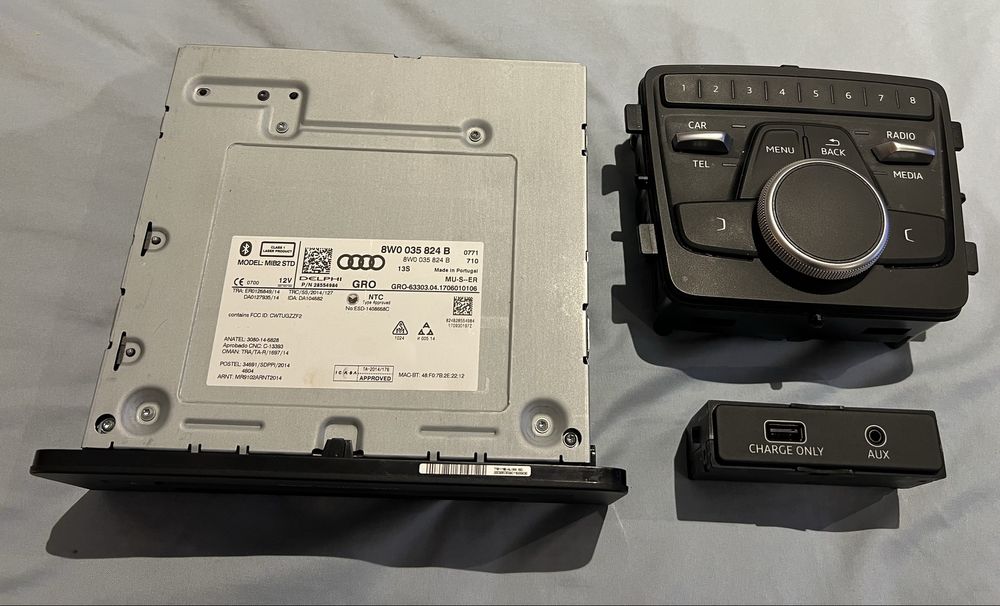 Audi a5/a4 radio mmi, panel i zlącze usb