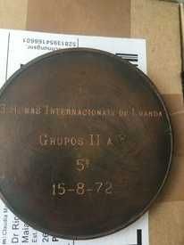 Medalha da Prova 3 Horas Internacionais de Luanda 15/08/1972