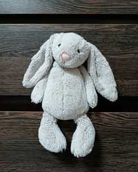 Мягкая игрушка серый застенчивый кролик Jellycat, зайка, зайчонок