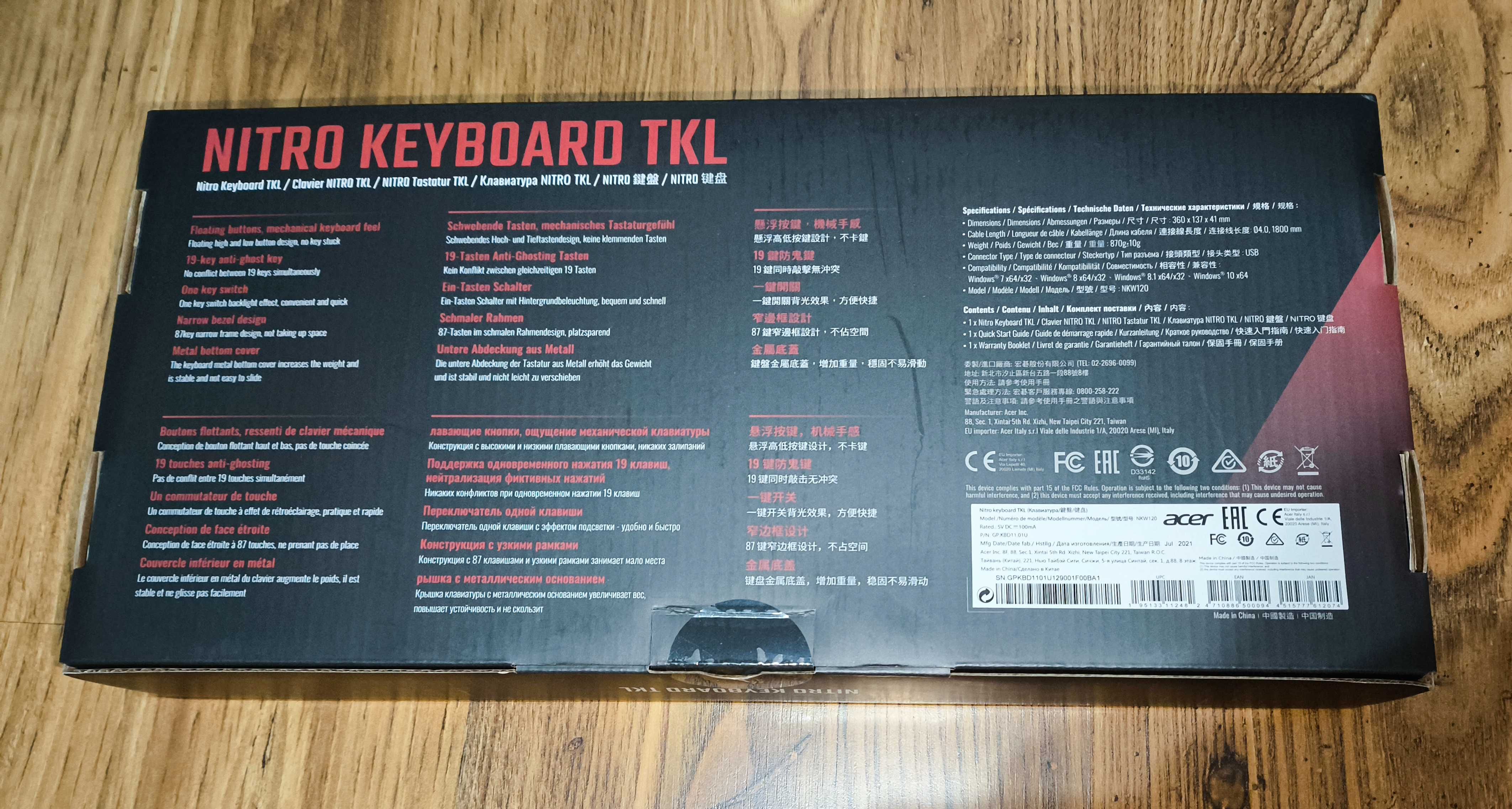 Klawiatura Gamingowa ACER Nitro NKW120