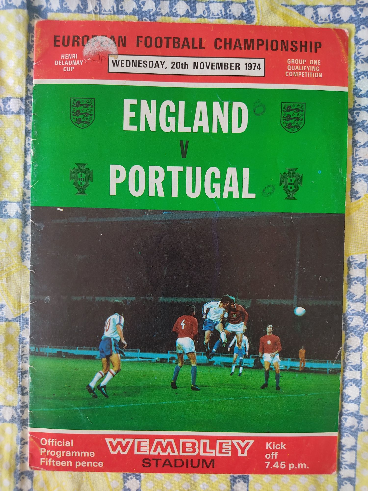 Programa inglaterra-portugal 1974