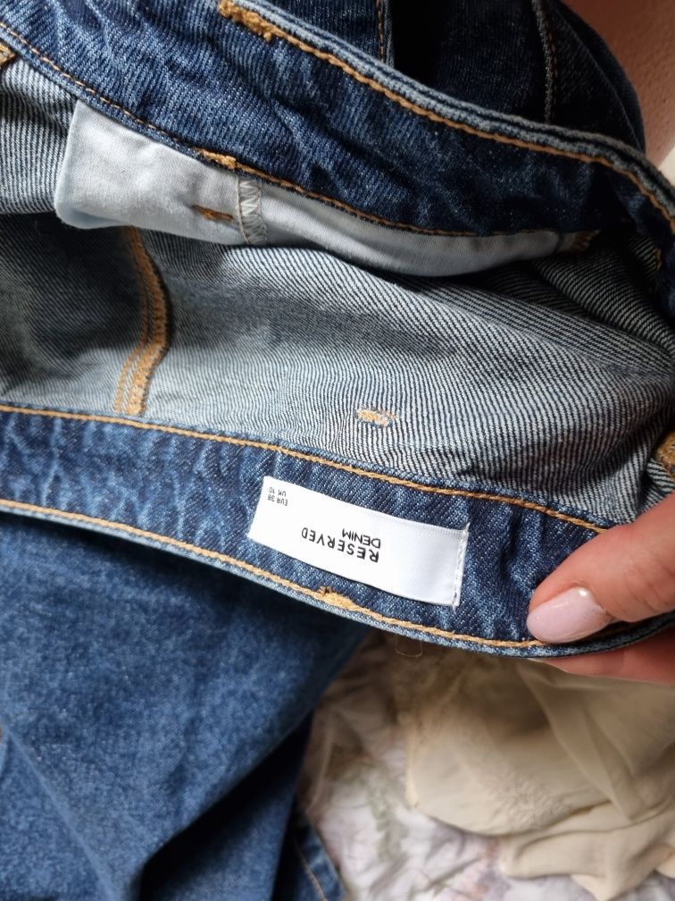 Spódnica kształt A Reserved jeans dżinsowa midi