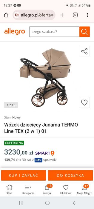 Wózek 2w1 Junama termo line tex