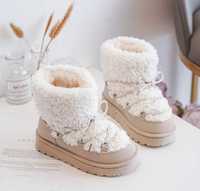 Buty dla dziewczynki damskie Uggi Beżowe śniegowce Hit 39-23,5