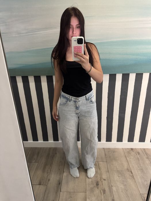 Джинси Pull&Bear, блакитні, баллони