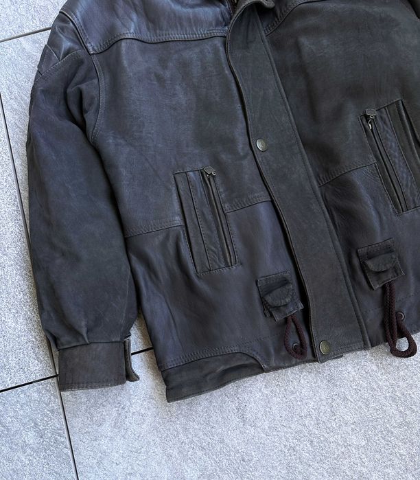 Kurtka skórzana pilotka AVIATOR skóra męska ocieplana podpinka r. XL