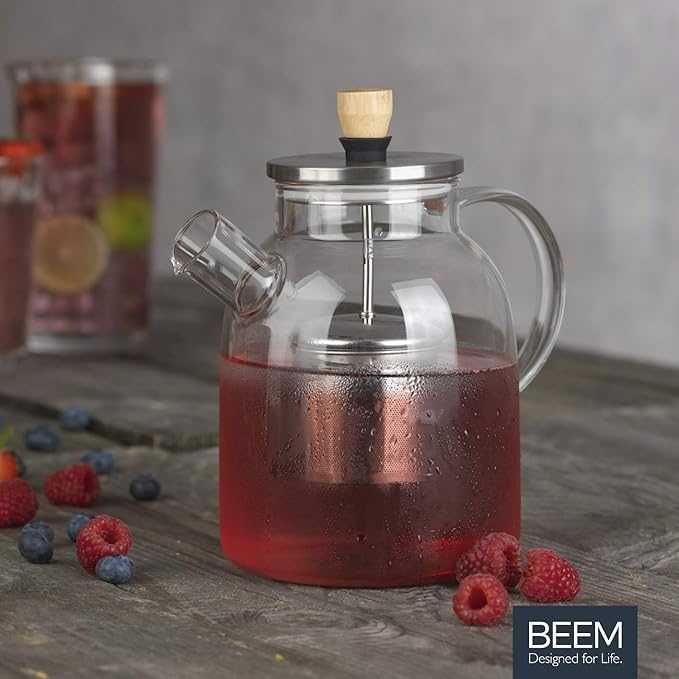 Dzbanek do herbaty szklany z sitkiem