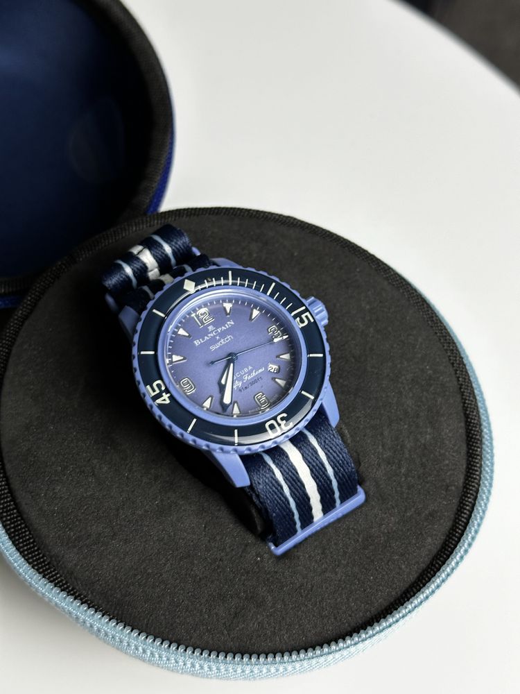 Годинник swatch x blancpain arctic ocean