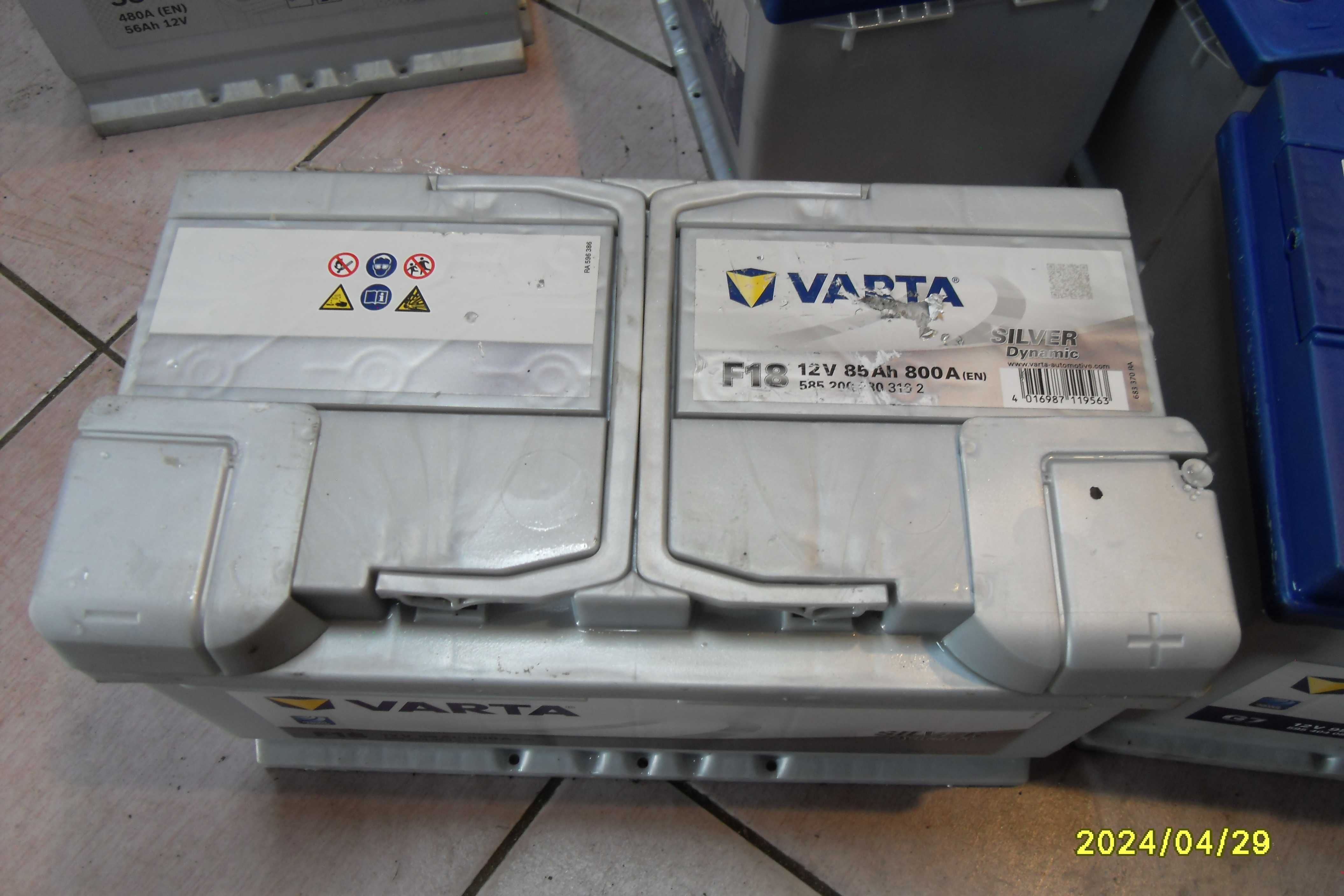 akumulator F18 VARTA 12V 85Ah 800A