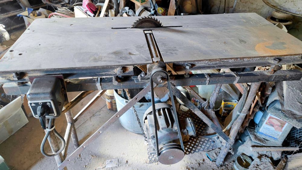 Trajzega piła stołowa wyrówniarka heblarka regulowana trójfazowy silni