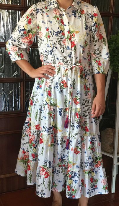 Vestido estampado flores, marca SMF
