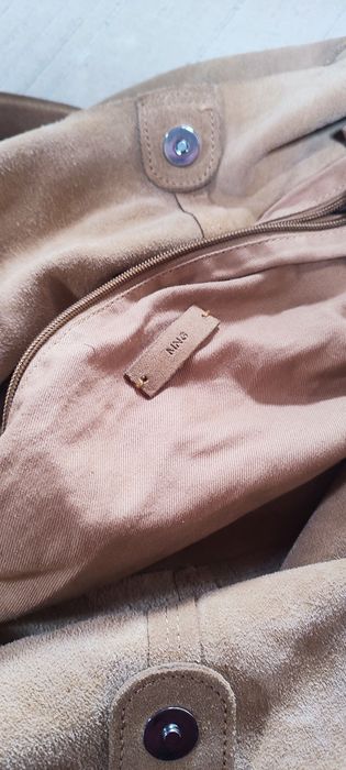 Mala estilo hobo em pele Mango