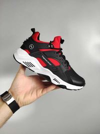 Чоловічі кросівки Nike Air Huarache x Fragment чорний з червоним  6328