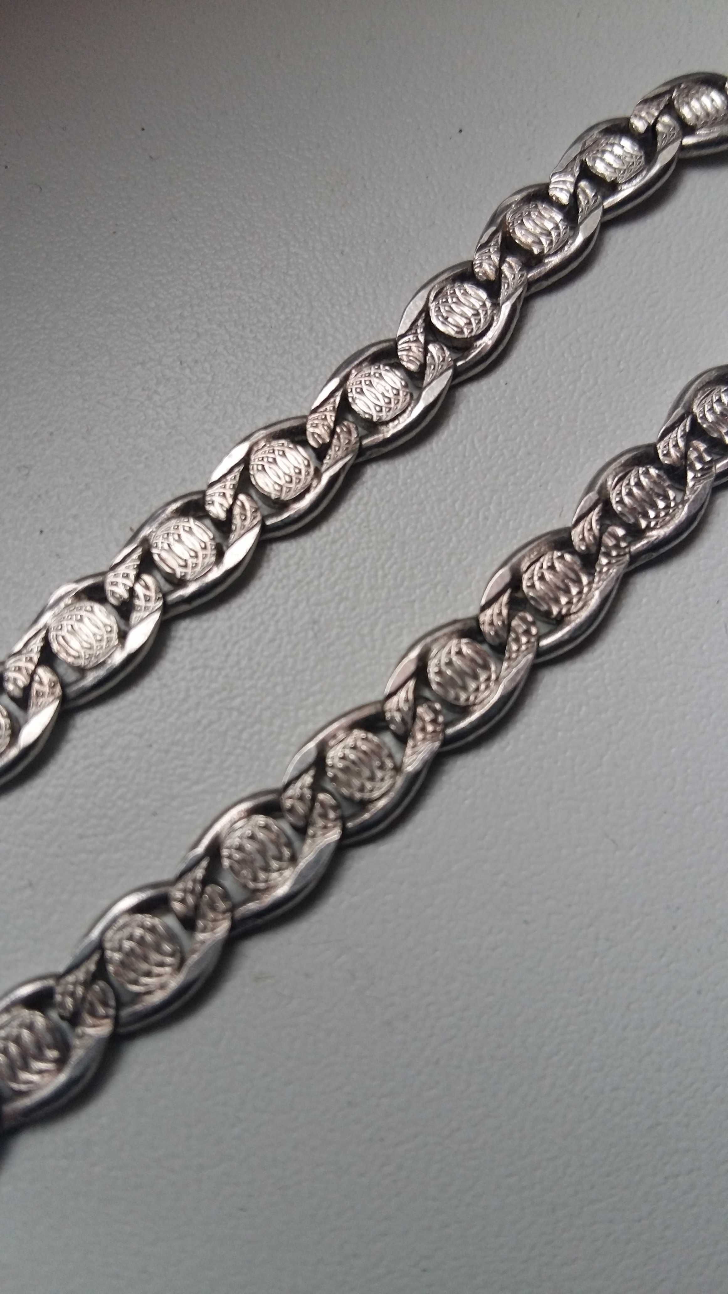 Bransoletka srebro 925 sygnowana damska ładny wzór.