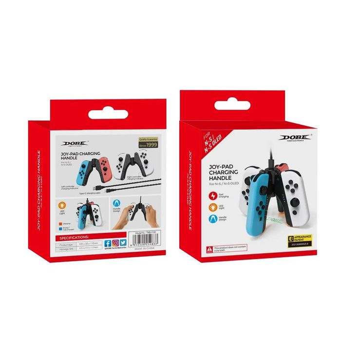 2x Uchwyt ładujący Grip Joy-Con Do Konsoli Nintendo Switch NOWY