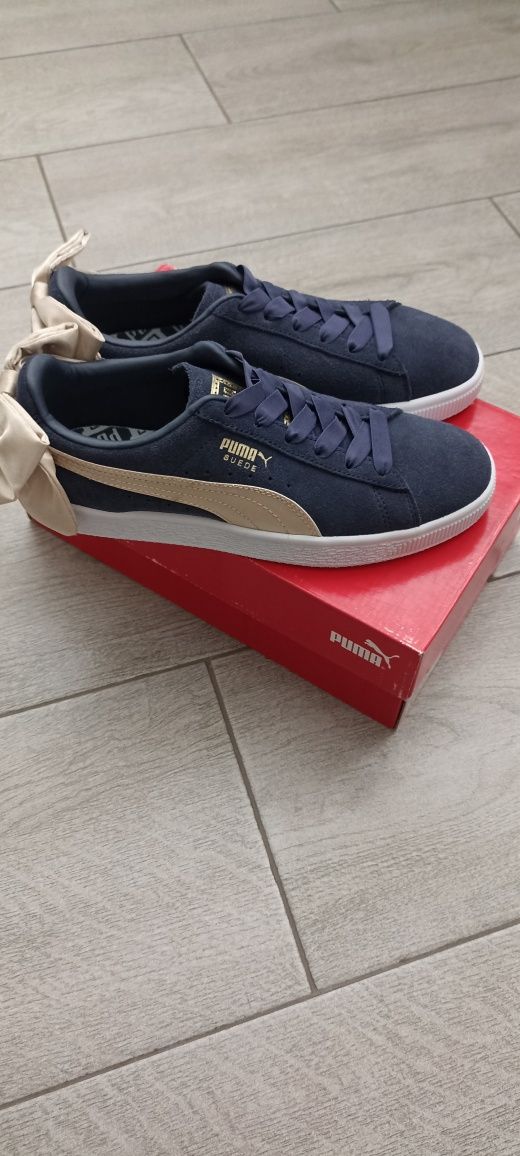 Женские кроссовки кеды puma замшевые