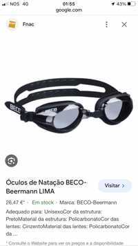 Oculos de natação marca beco