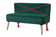 Kanapa Homcom 56,5 x 117 cm welwet pufa siedzisko