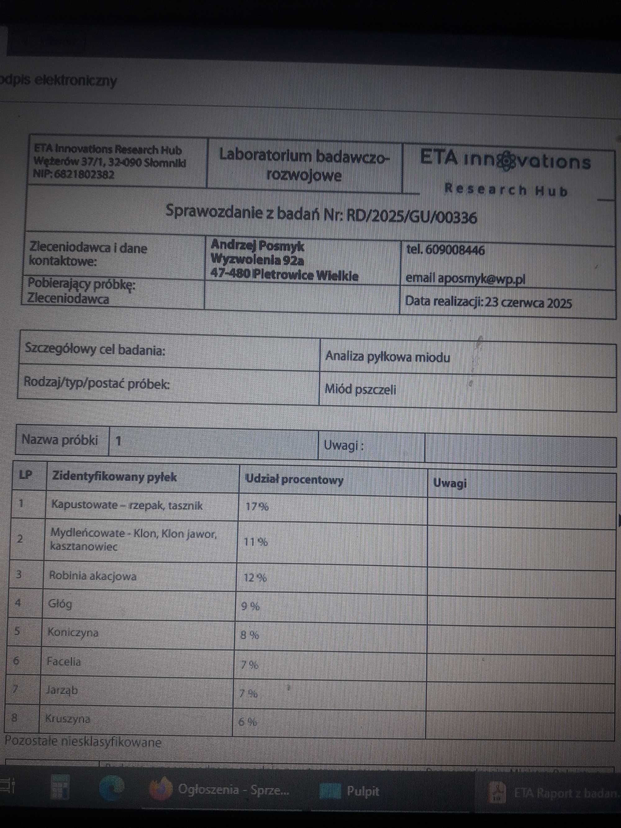 Miód i Apiterpia