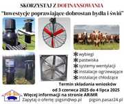 Kominy wentylacyjne do chlewni i obór. Dofinansowanie na wentylację